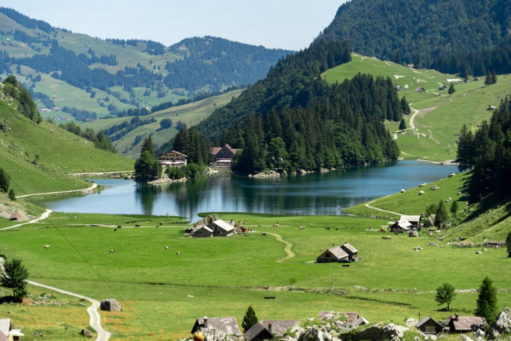 Seealpsee alpine lake